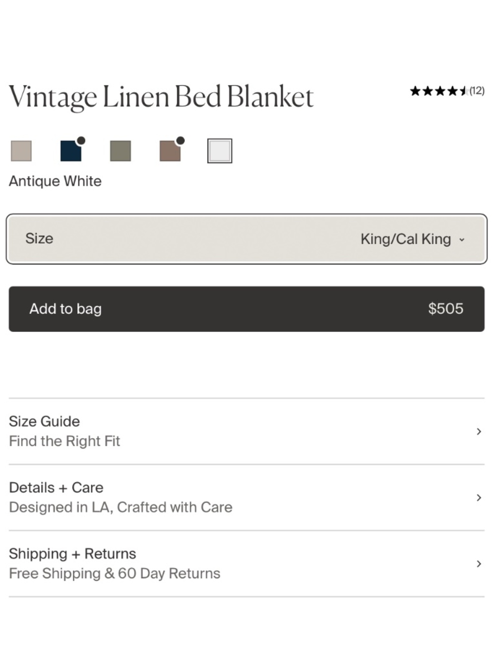 Parachute Vintage Linen Bed Blanket | King | Garnet - Picture 3 of 5